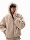 RT No. 50503 FUR COLLAR FLEECE HOODIE