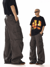 RT No. 19830 DARK COFFEE CARGO STRAIGHT PANTS