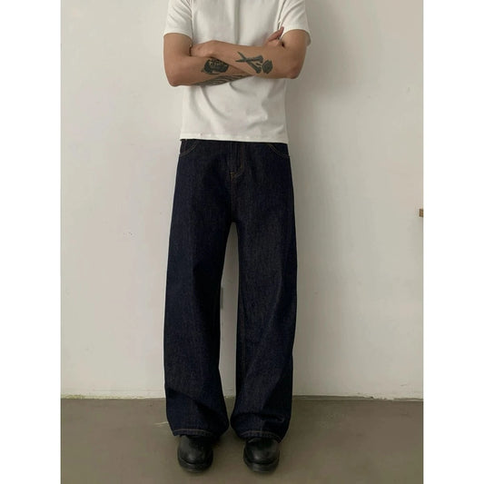 RT No. 18736 DARK BLUE DENIM STRAIGHT JEANS