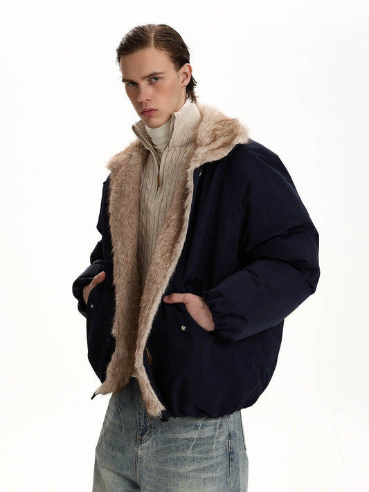 RT No. 58005 FUR COLLAR BUCKLE JACKET