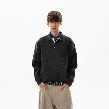 RT No. 50504 KNITWEAR POLO COLLAR SWEATER