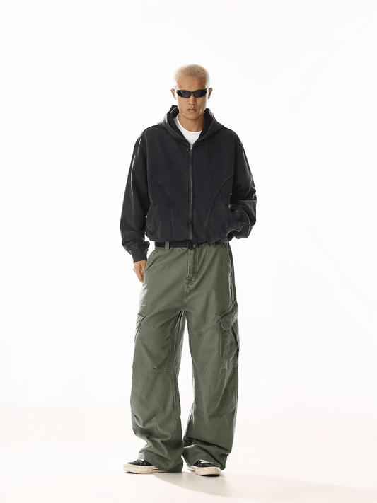RT No. 19802 RECONSTRUCTED ARMY GREEN CARGO PANTS