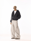 RT No. 19822 RECONSTRUCTED CREAM BAGGY STRAIGHT PANTS
