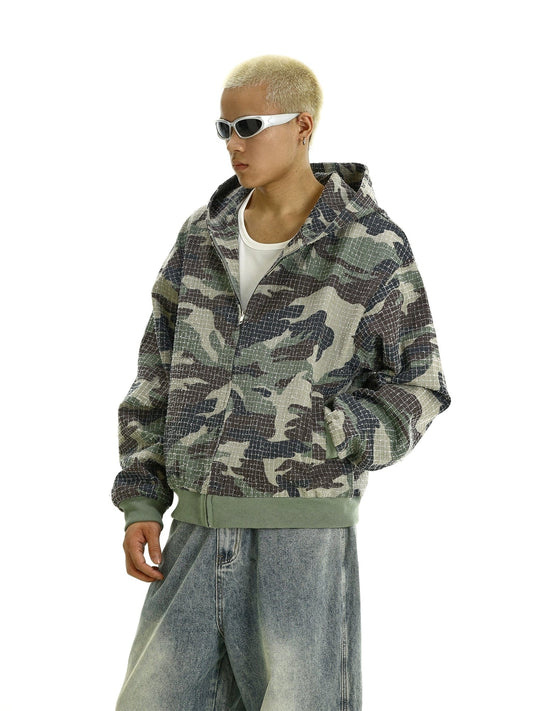 RT No. 11621 KNIT CAMO ZIP-UP HOODIE