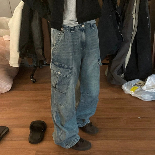 RT No. 29505 WASHED CARGO DENIM JEANS