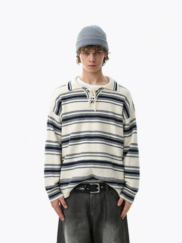 RT No. 50304 KNITWEAR STRIPE COLLAR SWEATER