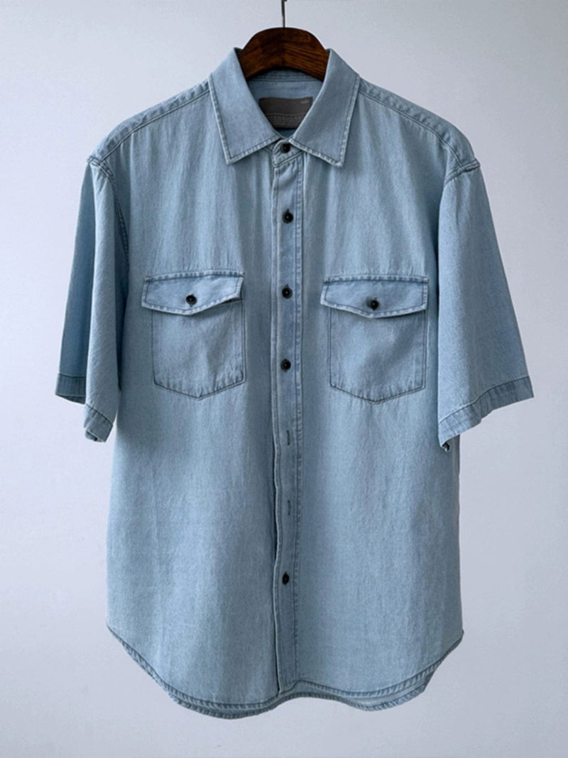 RT No. 11818 SKY BLUE BUTTON-UP DENIM SHIRT