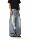 RT No. 19832 WASHED BLUE DENIM STRAIGHT JEANS
