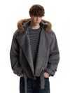 RT No. 59028 WOOLEN FUR COLLAR PARKA JACKET
