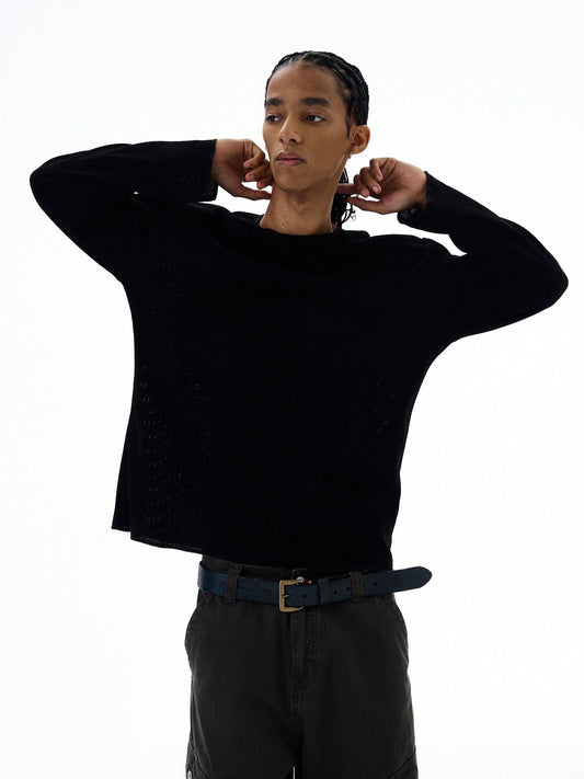 RT No. 19532 KNIT MESH LONGSLEEVE