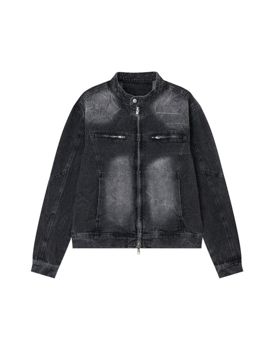 RT No. 11457 WASHED BLACK MOTORCYCLE DENIM JK