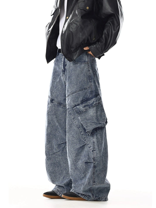 RT No. 32020 WASHED CARGO WORKWEAR WIDE BAGGY PANTS