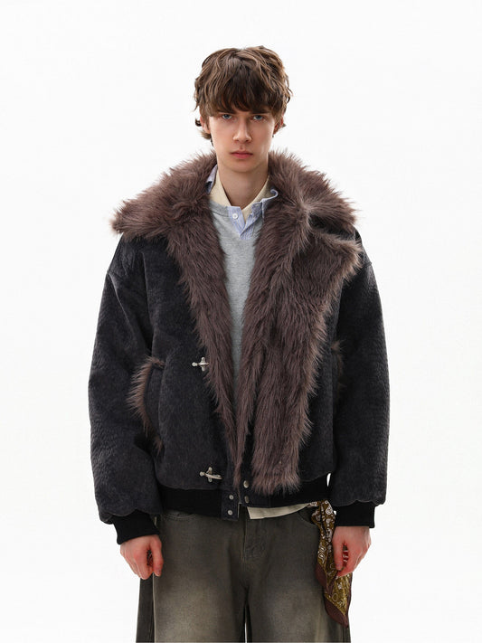 RT No. 50422 FUR COLLAR KNIGHT BUCKLE JACKET