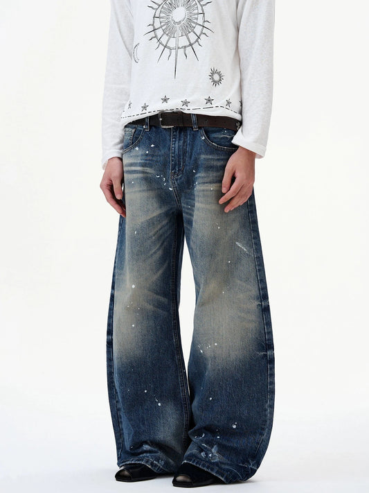 RT No. 32816 INK WASHED SCIMITAR DENIM JEANS