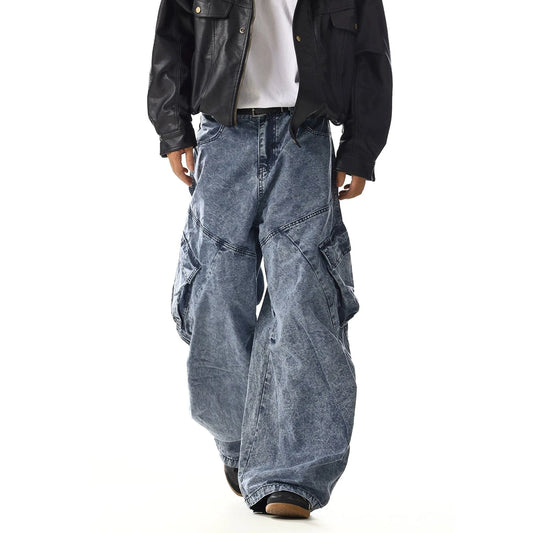 RT No. 32020 WASHED CARGO WORKWEAR WIDE BAGGY PANTS
