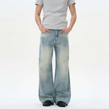 RT No. 12298 WASHED BLUE DENIM STRAIGHT JEANS