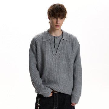 RT No. 59064 KNITWEAR TWO PIECE V-NECK SWEATER