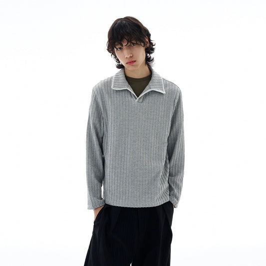 RT No. 25061 KNITWEAR STITCHED COLLAR SWEATER