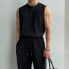 RT No. 11931 PLEATED SLEEVELESS SHIRT & WIDE DRAWSTRING PANTS