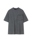 RT No. 9174 WASHED GRAY 3/4 SLEEVE SHIRT