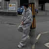 RT No. 11080 GRAY BUTTON-UP HOODIE & WIDE SWEATPANTS