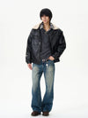 RT No. 12073 FLEECE COLLAR LEATHER PILOT JK