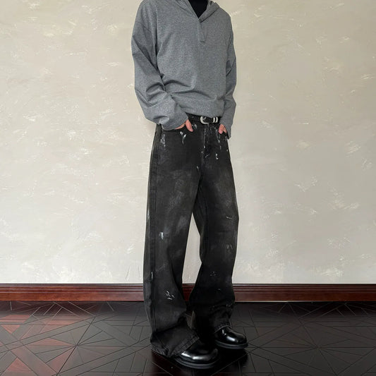 RT No. 40837 PAINT STRAIGHT DENIM JEANS