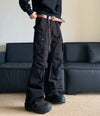 RT No. 11507 BLACK CARGO STRAIGHT PANTS