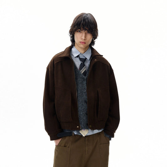 RT No. 32109 BROWN CORDUROY ZIP JACKET
