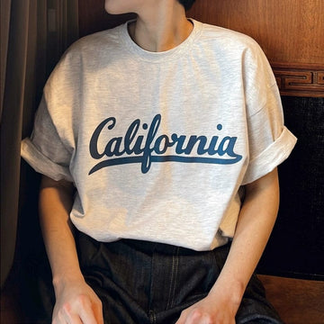 RT No. 11408 CURSIVE CALIFORNIA LETTERED SHORT SLEEVE