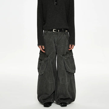 RT No. 50030 RECONSTRUCTED BAGGY CARGO PANTS