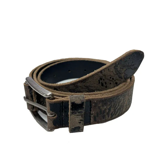 DISTRESSED COWHIDE BELT