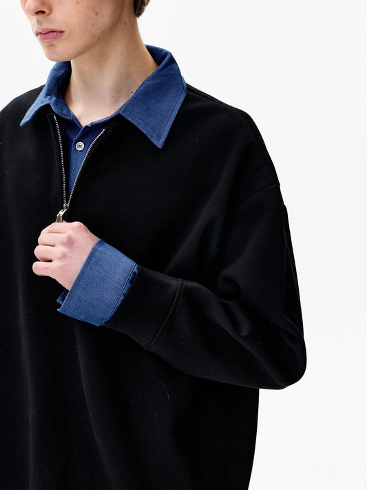 RT No. 50513 TWO PIECE HALF ZIP SWEATER