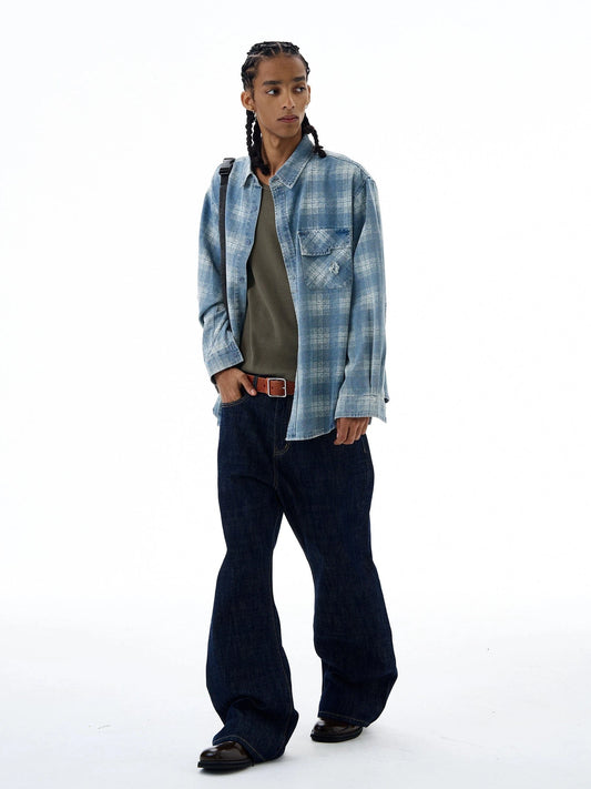 RT No. 19540 PLAID DENIM SHIRT JACKET