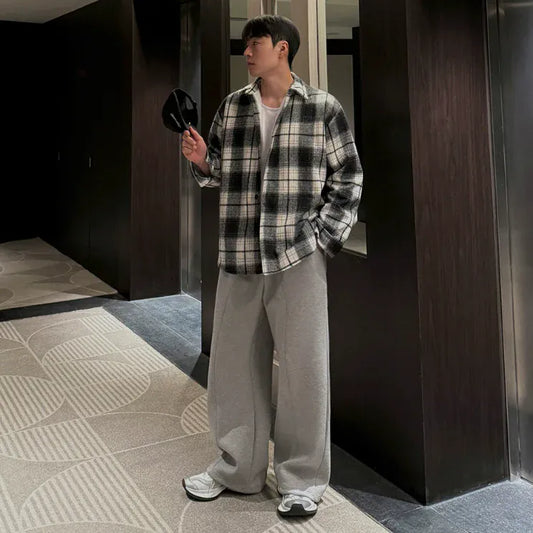 RT No. 42104 PLAID BUTTON-UP SHIRT JACKET