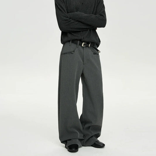 RT No. 40802 BASIC STRAIGHT SUIT PANTS