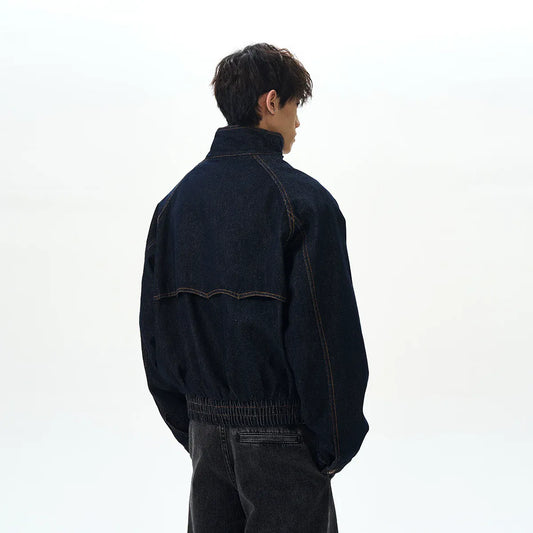 RT No. 42016 DENIM STAND COLLAR JACKET