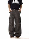 RT No. 19830 DARK COFFEE CARGO STRAIGHT PANTS