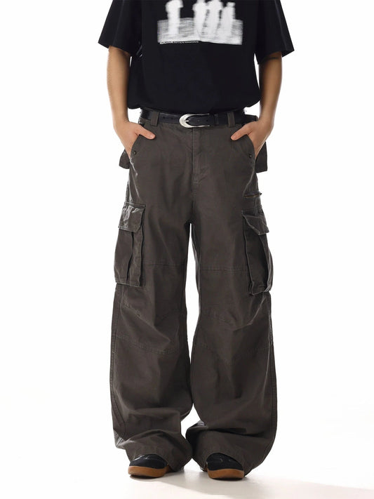 RT No. 19830 DARK COFFEE CARGO STRAIGHT PANTS