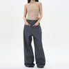 RT No. 12254 DRAPE WIDE STRAIGHT PANTS