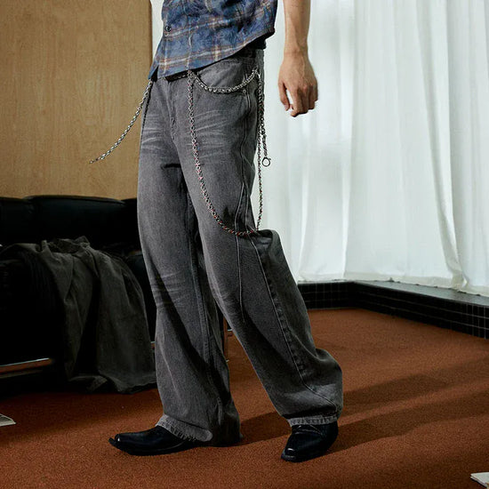 FUKUSU SILVER DOUBLE LAYER WALLET CHAIN