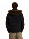 RT No. 50231 RIBBED FUR HOOD JACKET