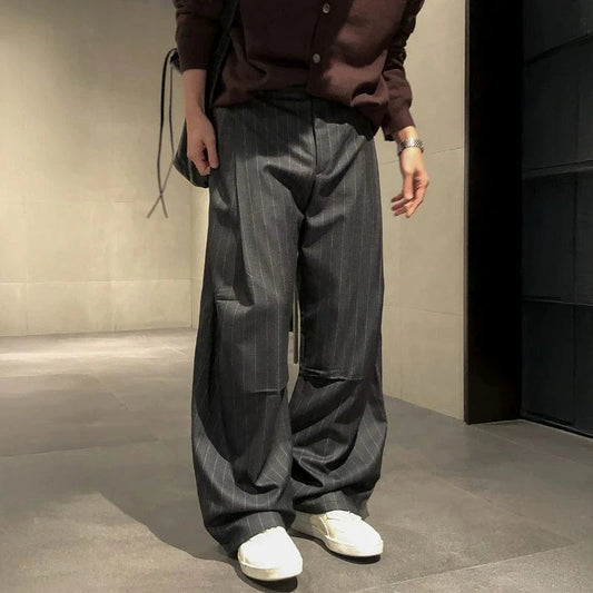 RT No. 29503 PLEATED STRIPED BAGGY PANTS