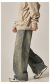 RT No. 11265 DISTRESSED WASHED STRAIGHT DENIM JEANS