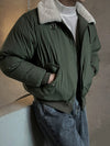 RT No. 12029 GREEN FLEECE COLLAR ZIP-UP JK