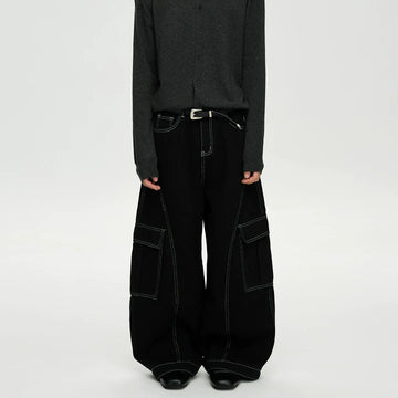 RT No. 40830 YORU STITCHED CARGO BAGGY PANTS