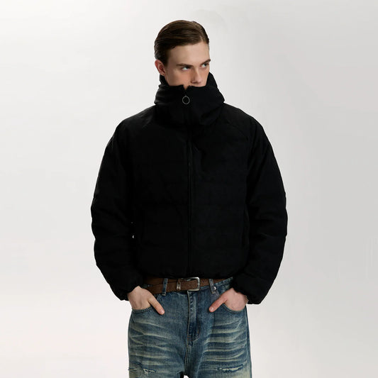 RT No. 50015 RIBBED PUFFER HOODED JACKET