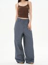 RT No. 12234 STRIPE WIDE STRAIGHT PANTS