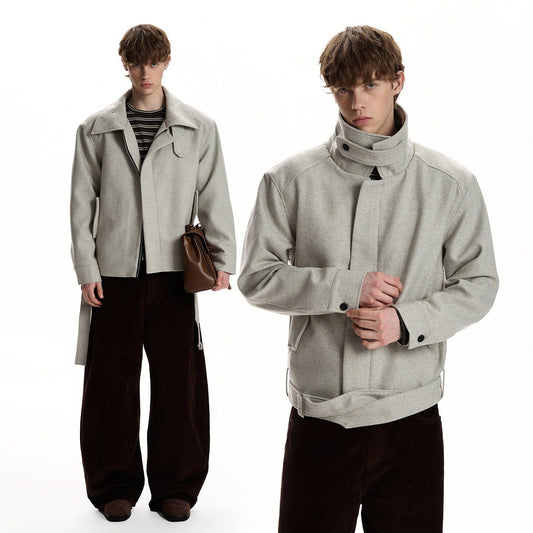 RT No. 59056 WOOLEN TRENCH COLLAR JACKET