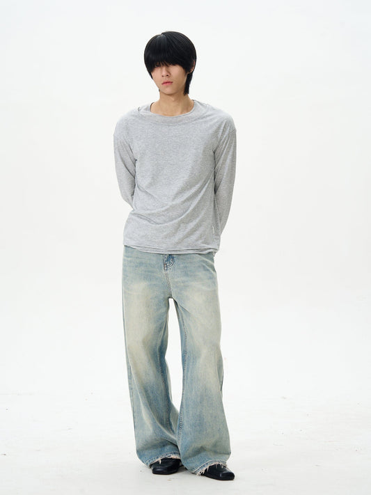 RT No. 12574 LIGHT BLUE STRAIGHT DENIM JEANS